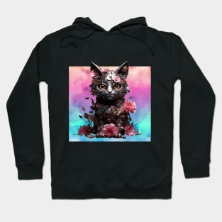 digital cat Hoodie